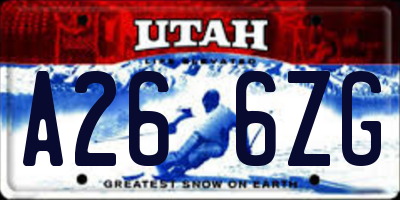 UT license plate A266ZG