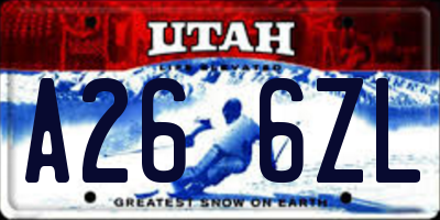 UT license plate A266ZL