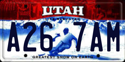 UT license plate A267AM