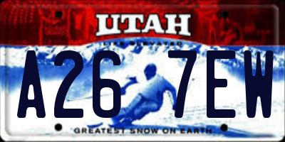 UT license plate A267EW