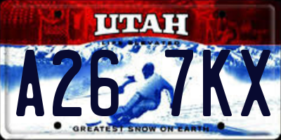 UT license plate A267KX