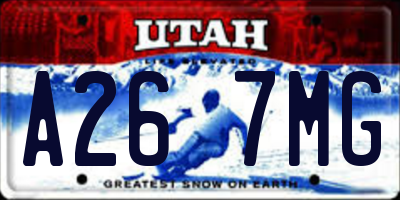 UT license plate A267MG