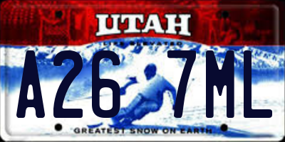 UT license plate A267ML