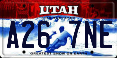 UT license plate A267NE