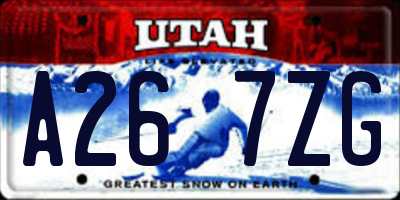 UT license plate A267ZG
