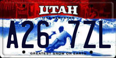 UT license plate A267ZL