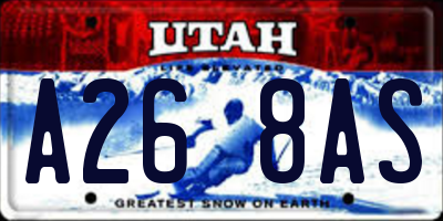 UT license plate A268AS