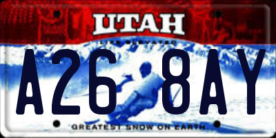 UT license plate A268AY