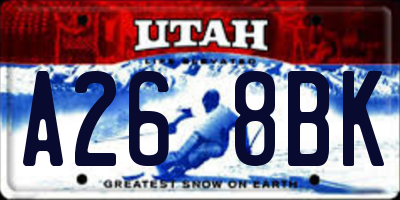 UT license plate A268BK