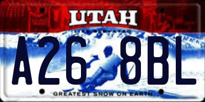 UT license plate A268BL