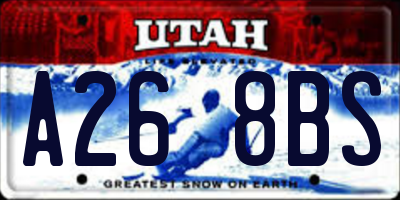 UT license plate A268BS