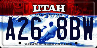 UT license plate A268BW