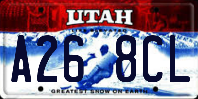 UT license plate A268CL