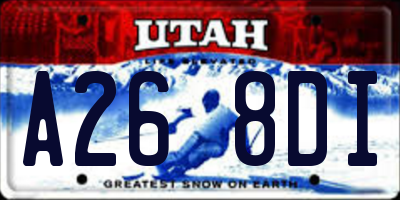 UT license plate A268DI