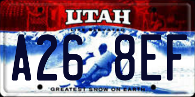 UT license plate A268EF
