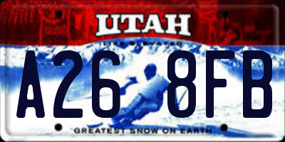 UT license plate A268FB