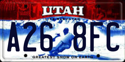 UT license plate A268FC
