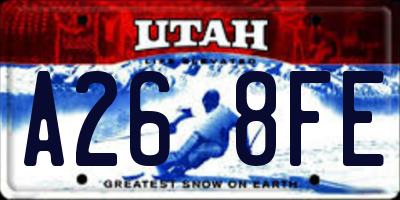 UT license plate A268FE