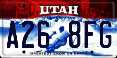 UT license plate A268FG