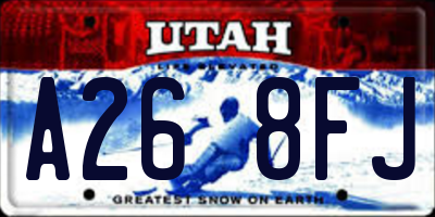 UT license plate A268FJ