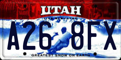 UT license plate A268FX