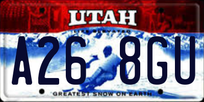 UT license plate A268GU