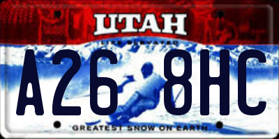 UT license plate A268HC