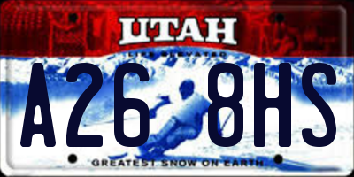 UT license plate A268HS