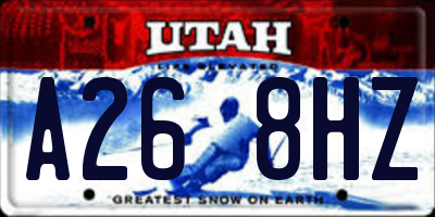 UT license plate A268HZ