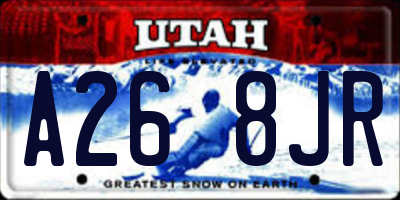 UT license plate A268JR