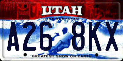 UT license plate A268KX