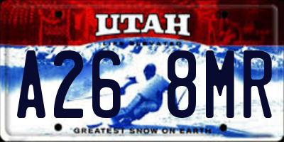 UT license plate A268MR