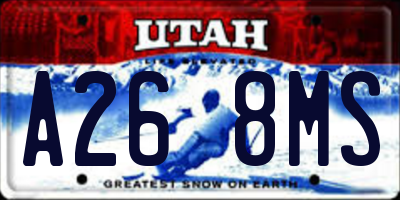 UT license plate A268MS