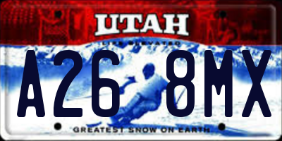 UT license plate A268MX