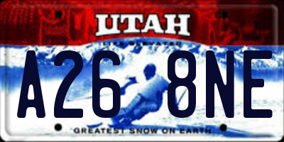 UT license plate A268NE