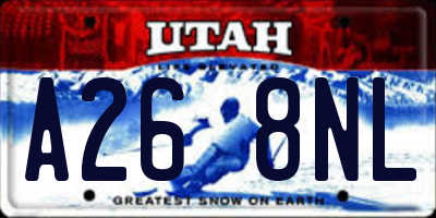 UT license plate A268NL