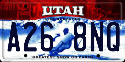 UT license plate A268NQ