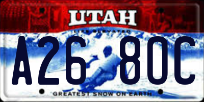 UT license plate A268OC