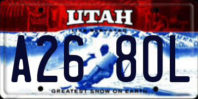 UT license plate A268OL