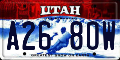 UT license plate A268OW