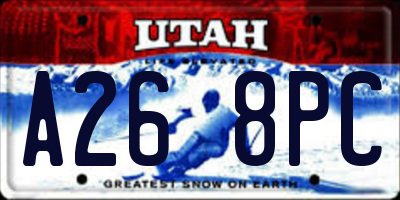 UT license plate A268PC