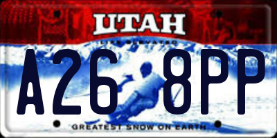 UT license plate A268PP