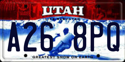 UT license plate A268PQ
