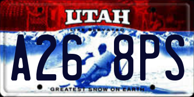 UT license plate A268PS