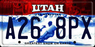 UT license plate A268PX