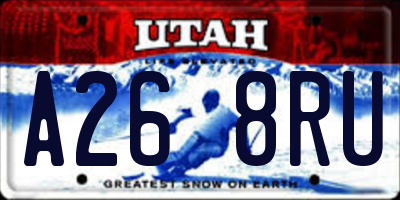 UT license plate A268RU