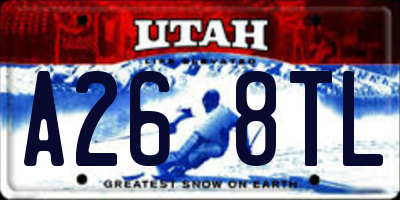UT license plate A268TL