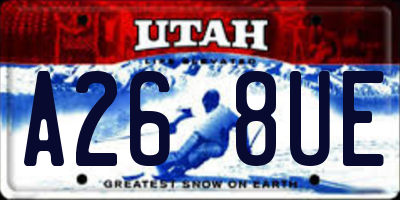 UT license plate A268UE