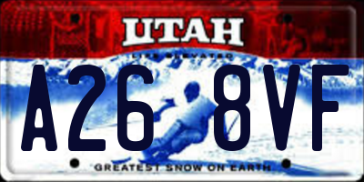 UT license plate A268VF