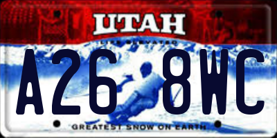 UT license plate A268WC